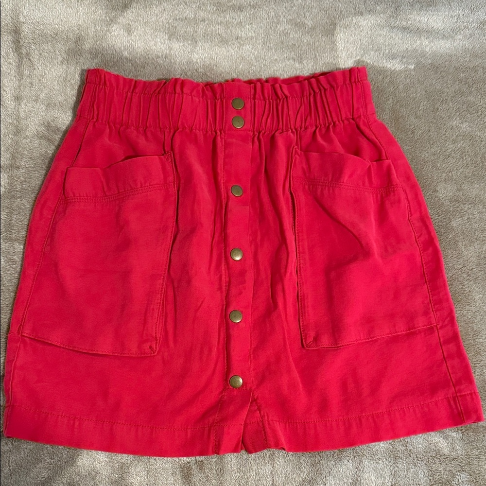 A loves A from Dillards Red Button-Front Skirt size small